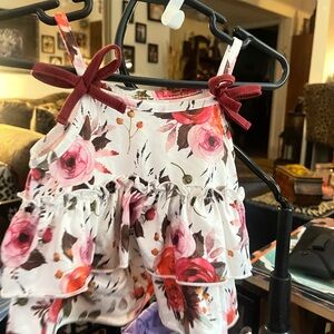 Floral Baby Dress with Bow Accents